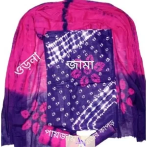 মোম বাটিক সুতি থ্রিপিস