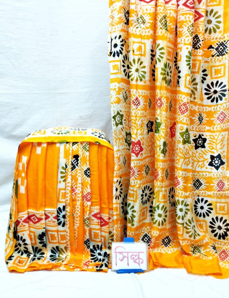 বাটিক হাফসিল্ক শাড়ি